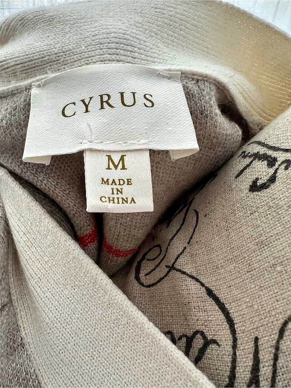 Cyrus Plaid Cardigan in Cream & Red Size Medium - Picture 8 of 8